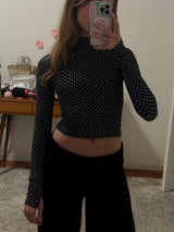 blusa segunda pele poá