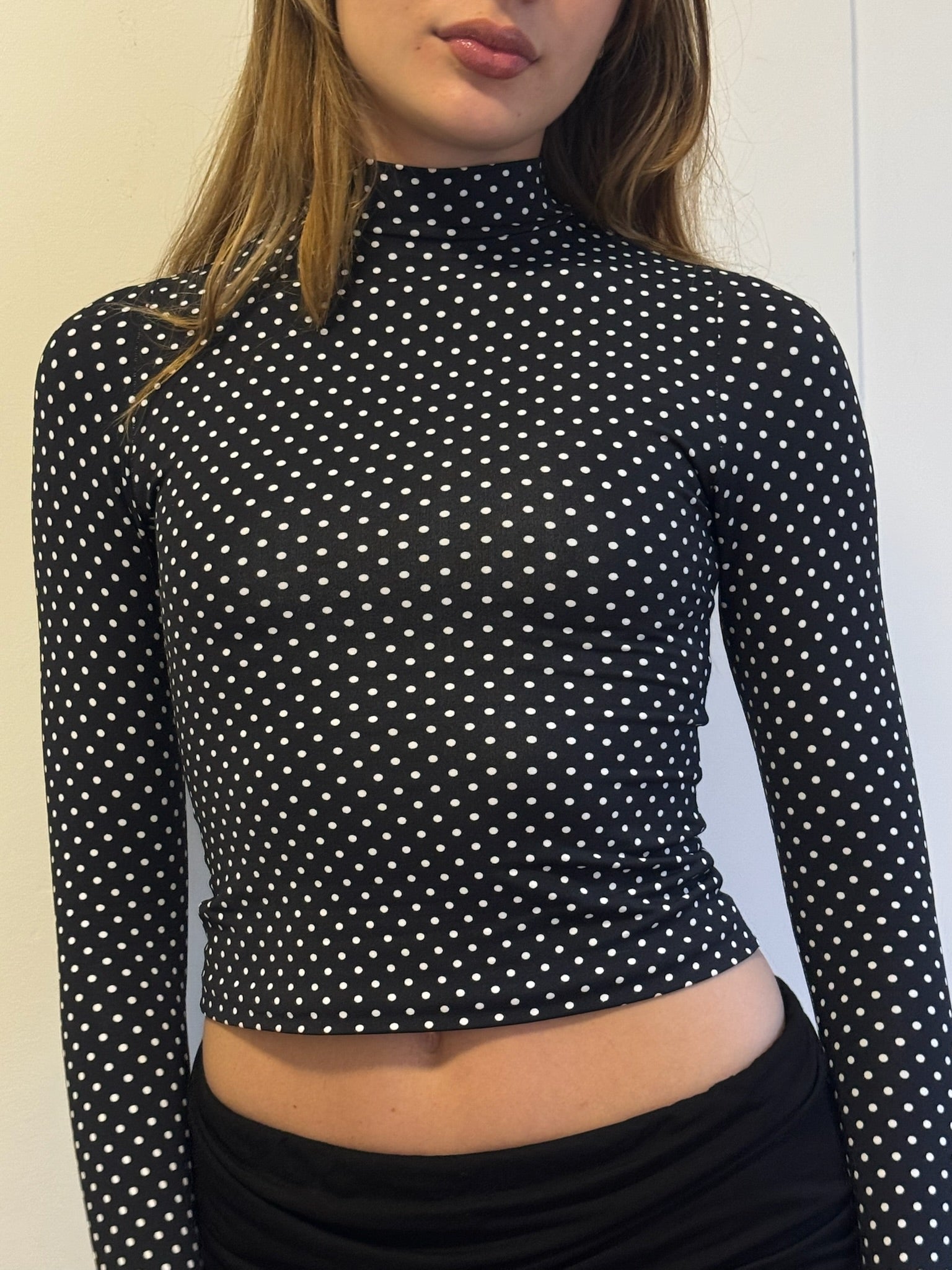 blusa segunda pele poá