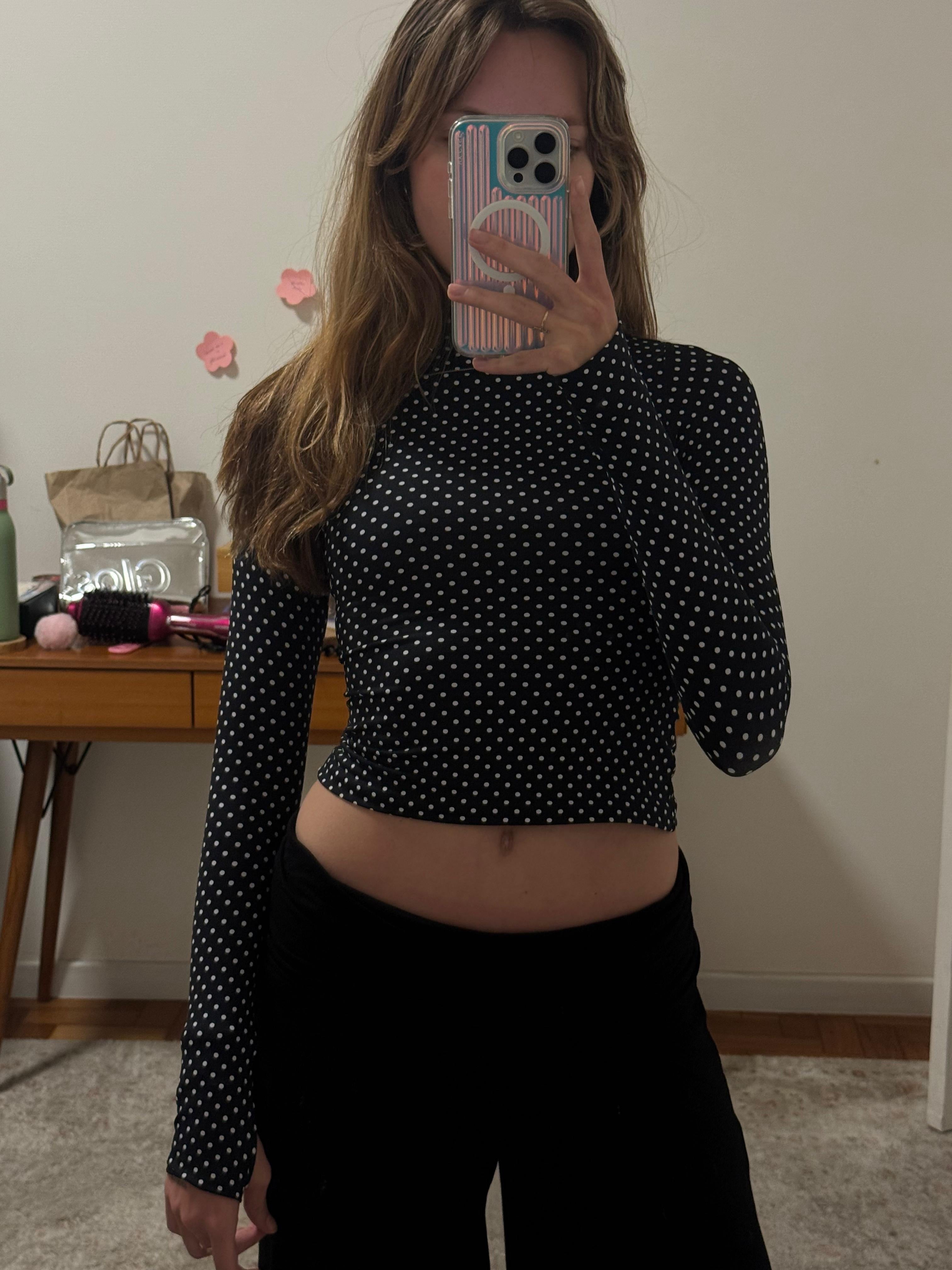 blusa segunda pele poá